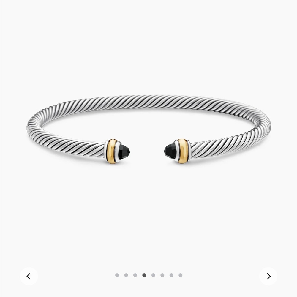 DAVID YURMAN Classic Cable Bracelet Sterling Silver with 18K Yellow Gold
